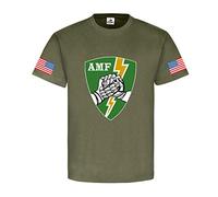 AMF USA Allied Command Europe Mobile Force T-Shirt US United States Army Insignia Emblem 9157 - Green - XX-Large