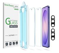 amFilm 2 Pack OneTouch Tempered Glass Screen Protector for Samsung Galaxy S26 Ultra 5G 6.9 Inch, 9H Hardness with 2 Pack Tempered Glass Camera Lens Protector and Easy Installation Kit