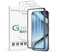 amFilm 3 Pack for Google Pixel 9 Pro/Google Pixel 9 Screen Protector, Tempered Glass, Ultrasonic Fingerprint Compatible, with Easy Installation Frame, Anti Scratch, Bubble Free, Case Friendly
