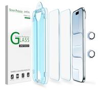 amFilm Auto-Alignment OneTouch for iPhone 17 Air [6.5''] Screen Protector + Camera Lens Protector, Tempered Glass, 30 seconds Installation, Bubble Free, Case Friendly, Anti-Scratch [2+2 Pack]