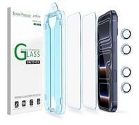 amFilm Auto-Alignment OneTouch for iPhone 17 Pro Max [6.9''] Screen Protector + Camera Lens Protector, Tempered Glass, 30 seconds Installation, Bubble Free, Case Friendly, Anti-Scratch [2+4 Pack]