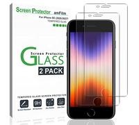amFilm Compatible with iPhone SE 2 (2020 2nd)/ SE 3 (2022 3rd) Generation Tempered Glass Screen Protector, iPhone 8, 7, 6S, 6 (2 Pack 4.7") Halo Free Glass Screen Protector