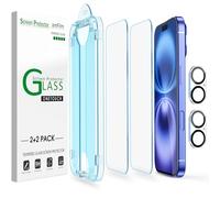 amFilm OneTouch for iPhone 16 Plus Screen Protector 6.7" Tempered Glass