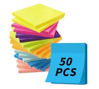 AMFUN 1000 Sheets Coloured Stick Notes, 76 x 76mm Self-Stick Notes Set, 20 Pads of 50 Sheets, Easy to Write, Super Sticking Power, for Home, Office, Notebook