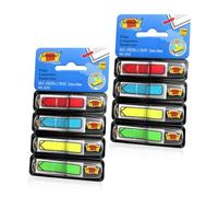 AMFUN 2 Pack Index Tabs with Arrow Flags, 416 PCS Self-Adhesive Page Markers, 4 Colors (Red/Blue/Yellow/Green), Highlighting Sticky Notes for Study, Business & Book Organization