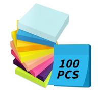 AMFUN 2000 Sheets Coloured Stick Notes, 76 x 76mm Self-Stick Notes Set, 20 Pads of 100 Sheets, Easy to Write, Super Sticking Power, for Home, Office, Notebook