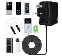 AMFUN 24V 500mA Doorbell Transformer,Visual Doorbell AC Power Adapter, Compatible for Most Versions of Ring Doorbell and Thermostat with 8M (315") Long Cable