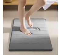 AMFUN 50 x 80 cm Bath Mats,Soft & Comfortable Bath Rug Foot Mating,Super Water Absorption,Non-Slip, Machine Washable Shower Mated for Home & Bathroom Floors-Light Grey