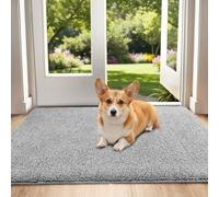 AMFUN 50 x 80 cm Door Mat Indoor, Super Absorbent Doormats,Machine Washable Floor Mats,Dirt Trapper Door Mat,Non-slip Dog Door Mat,Entry Rug for Front Door,Back Door(Gray)