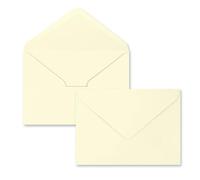 AMFUN 55 Pack Invitation Envelopes, Diamond Gummed Self Seal Envelopes, Gift Card Envelopes, Premium Envelopes for Weddings, Business, Invitation, Greeting Cards, 175mm*125mm (Beige)