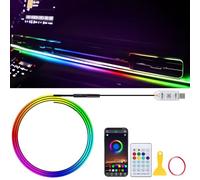 AMFUN Acrylic Car LED Interior Lights, 110cm 146 lED RGB Ambient Lighting car Light Interior with APP Control,16 Million Colors,USB Port,Ambient Lighting Kit Cars Decorations for Men, Women Gifts