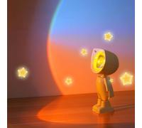 AMFUN Astronaut Sunset Lamp Projection, LED Projector Lamp, 360 ° Rotation Sunrise Lamp, Romantic Sunset Light for Photography Vlog Background,Tikok, Home, Bedroom Decor,Party