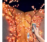 AMFUN LED Cherry Blossom Lights, Cherry Blossom Willow Vine Wall Decor Light, 8 Modes Cherry Blossom Lights with 144 LED, Remote,Timer, Decorations for Bedroom, Wall Art, Christmas