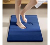 AMFUN Memory Foam Bath Mat,40 x 60 cm Bath Mats,Soft & Comfortable Bath Rug Foot Mat,Super Water Absorption,Non-Slip, Machine Washable Shower Mats for Home & Bathroom Floors- Navy Blue