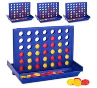 AMFUN Mini 4 in a Row Board Game, 4.5×3 IN Compact Foldable Travel Connect 4 Game for Kids Ages 3+, 2 Player Strategy Game with 42 Counters, Portable Educational Family Toy for Car Camping