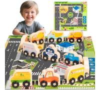 AMFUN Montessori Toys for 1 2 3 4 Year Old Boy,Magnetic Wooden Train Set with Game Map, Educational Toy Gift for Toddlers- Christmas Easter Birthday Gift