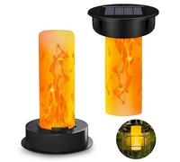 Amfun Replacement Solar Panels, 2 Pack Solar Light Bulbs, 600mAh Waterproof Replacement Solar Light Top with Bulb Lights for Outdoor Lantern Garden
