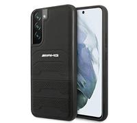 AMG AMHCS22SGSEBK Case for S22 S901 Black Leather Debossed Lines