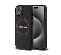 AMG Case Liquid Silicone Carbon Pattern MagSafe Black - iPhone 15