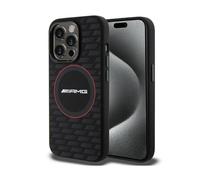 AMG Case Liquid Silicone Carbon Pattern MagSafe Black - iPhone 15 Pro