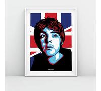 AMG Paul McCartney of The Beatles - Union Jack A3 Print by Rogues' Gallery