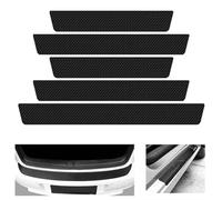 AMGASMG Car Carbon Fiber Door Sill Protector Strips for Mazda CX-50 - Anti Scratch Protective Stickers for Auto Threshold & Rear Bumper - Kick Plate Cover