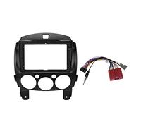 AMGASMG Car Stereo Frame for Mazda 2 Demio 2007-2014, Double DIN Radio Fascia Audio Head Unit GPS Navigation Facia Adaptor Install, DVD Trim Face Panel Bezel
