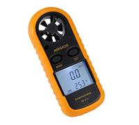 Amgaze Digital Anemometer LCD Wind Speed Gauge Handheld Air Flow Velocity Measurement Thermometer Device for RC Drones Helicopter Windsurfing Kite Flying Sailing Surfing Fishing (Battery Included)