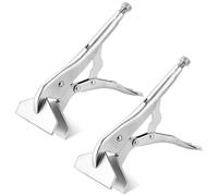 AMGSH 10 Inch Locking Sheet Metal Clamp, Adjustable Welding Pliers Tool, Heavy Duty Duck Bill Pliers Panel Clamp for Metalworking, Woodworking, Metal Bending, Welding and Clamping (2 Pack)