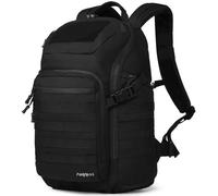 AMHEH 32L Tactical Backpack - MOLLE Everyday Carry with Suspended 17" Laptop Compartment for Work, Travel and Emergency, Black, M, Tactical