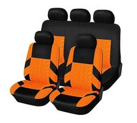 AMHIL Car Seat Covers for Nissan Qashqai (J11) 2. Gen 2015-2020, Full Set Car Seat Protectors Elasticated Hems Side Airbag Compatible Washable Easy Fit Accessories,E/Orange