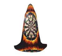 AMHMNZDXH Dart Board Print Hooded Cape For Teenagers For Halloween, Cosplay, Party, Dance