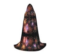 AMHMNZDXH Explosion Firework 3d Print Hooded Cape For Teenagers For Halloween, Cosplay, Party, Dance