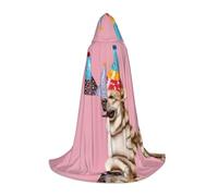 AMHMNZDXH French Bulldog Print Print Hooded Cape For Teenagers For Halloween, Cosplay, Party, Dance