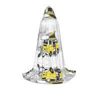 AMHMNZDXH Happy Campers Print Hooded Cape For Teenagers For Halloween, Cosplay, Party, Dance