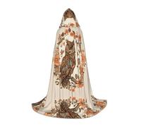AMHMNZDXH Owl Beliefs Print Hooded Cape For Teenagers For Halloween, Cosplay, Party, Dance