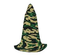 AMHMNZDXH Tiger Striped Camo Pattern Print Hooded Cape For Teenagers For Halloween, Cosplay, Party, Dance