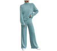 AMhomely 2 Piece Lounge Set for Women Petite Tracksuit Full Set Ladies Pjs Sets Long Sleeve Loose Tops Jogger Trousers Co Ord Sets Loungewear Set Joggings Suit Sport Yoga Gym Workout Outfit,M