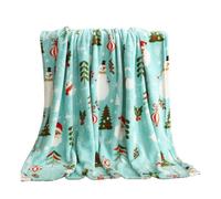 AMhomely 70x100cm Christmas Throw Blanket - Red Snowflake Soft Flannel & Fleece Blanket - Warm Plush Holiday Blanket for Sofa, Couch, Bed - Xmas Decoration & Cozy Gift (E)