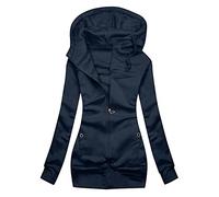 AMhomely Coats Jackets for Women UK Women Long Sleeve T-Shirt Blouse Hooded Cardigan Pocket Zipper Coat Tops Ladies Casual Loose Cardigans Shirt Coat Trench Topcoats