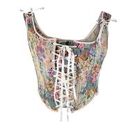 AMhomely Corset Tops for Women Corset Overbust Lingerie Lace up Back Bustier Top Fashion Corsets Evening Dress, 01 White, M, 3XL