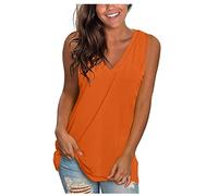 AMhomely Cotton Vest Womens Summer Sleeveless Tank Tops Cami Shirts Plain Tops Vests Shirts UK Tops for Women Vests Ladies Summer Tops V Neck Sleeveless Loose Cotton Tank