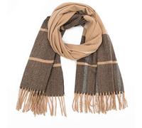 AMhomely Cream Knitted Scarf For Women Uk Ladies Warm Scarf Tartan Check With Tassel Retro Vintage Neck Warp Elegant Warm Knitted Warp Solid color Shawls and Wraps 200 * 67CM Black One Size