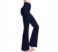 AMhomely Flare Trousers UK Women Bootcut Yoga Pants High Waist Workout Bootleg Pants Flares Leggings Plus Size High Waisted Yoga with Pockets Leggings Workout Going Out