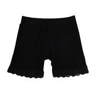 AMhomely Girls Summer Modal Shorts-Under Dress Shorts for Girls,Anti-Exposure,Lace Trim,Solid,Comfort Stretchy Tracksuit Bottoms,Student Basic Leggings,School Daily Casual A Black 14-15 Years