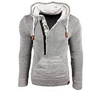AMhomely Men's Casual Pullover Hoodies Long Sleeve Hooded Sweatshirts M-5XL 02 Grey