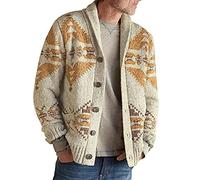 AMhomely Men's Long-Sleeve Cardigan Sweater Soft Cable Knit Sweater for Men Sale Clearance UK Size