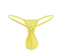 AMhomely Mens Sexy Thong Sale Clearance Men's Thong Sexy Mini G String Fashion Low Waist T Pants Swimsuit Underwear Adult Naughty Briefs One Size Erotic Outfits for the Bedroom, 01 Yellow