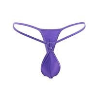 AMhomely Mens Sexy Underwear Naughty Outfits Clearance Sexy Mini Men's Thong Personality Hoop Low Waist T Pants Swimsuit Underwear Adult Briefs One Size Lingerie Erotic Thongs G Strings, 02 Purple