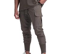 AMhomely Mens Sweat Pants Jogger Trousers Jogging Trousers for Men Sportswear Running Sports Casual Casual Pants Fitness Leggings Sweatpants Office Work Trouser Coffee S